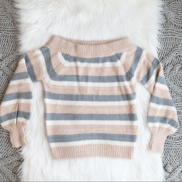Fashion Nova Sweaters - Off the shoulder striped sweater